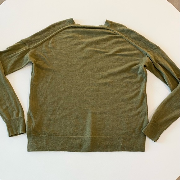 J. Crew V-Neck Sweater Merino Wool & Cotton Blend - Picture 7 of 7